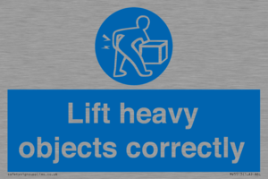 Lift heavy objects correctly